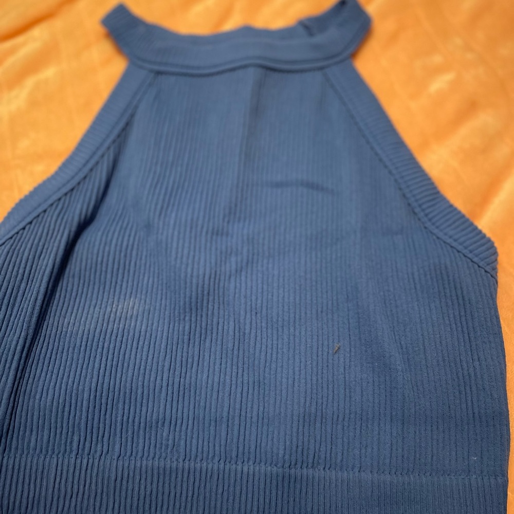 Aerie Blue Ribbed Tank Top